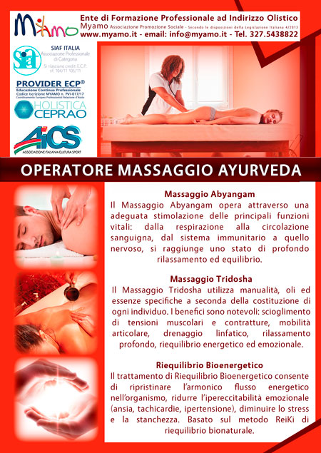 Operatore Massaggio Ayurveda Myamo